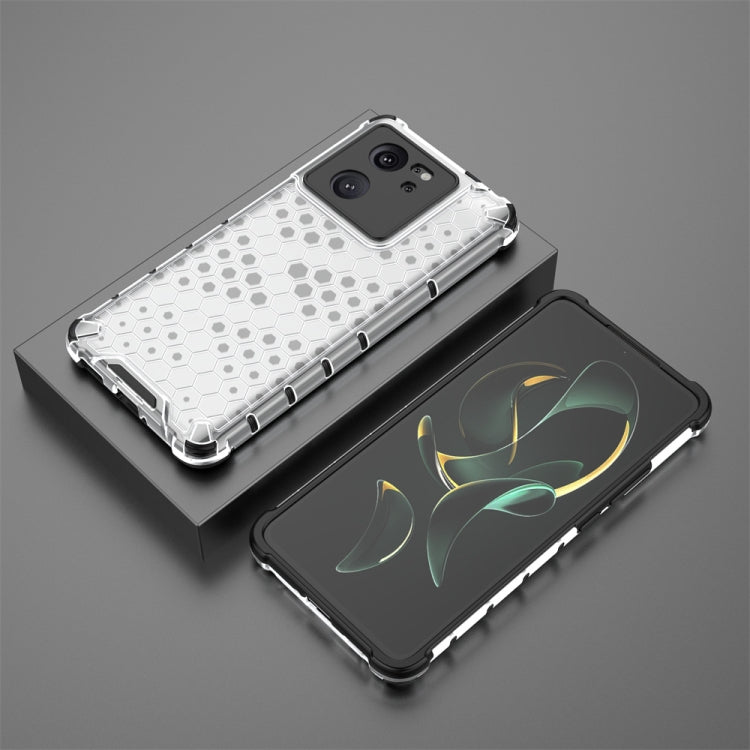 For Xiaomi 13T Pro Shockproof Honeycomb Phone Case(White) - Xiaomi Cases by PMC Jewellery | Online Shopping South Africa | PMC Jewellery | Buy Now Pay Later Mobicred