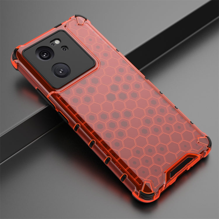 For Xiaomi 13T Pro Shockproof Honeycomb Phone Case(Red) - Xiaomi Cases by PMC Jewellery | Online Shopping South Africa | PMC Jewellery | Buy Now Pay Later Mobicred