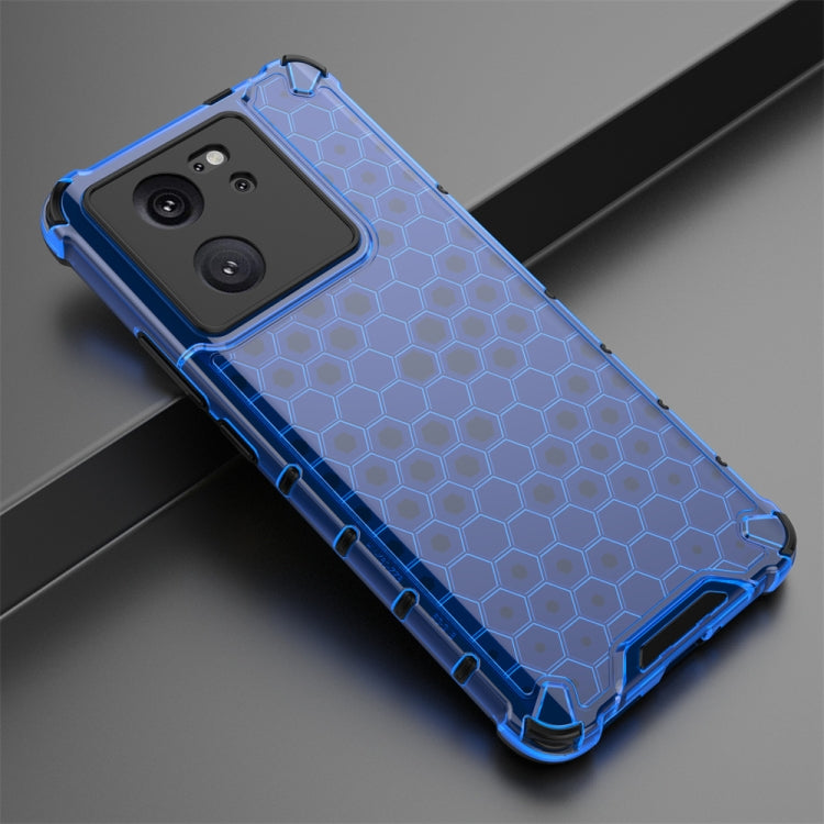 For Xiaomi 13T Pro Shockproof Honeycomb Phone Case(Blue) - Xiaomi Cases by PMC Jewellery | Online Shopping South Africa | PMC Jewellery | Buy Now Pay Later Mobicred