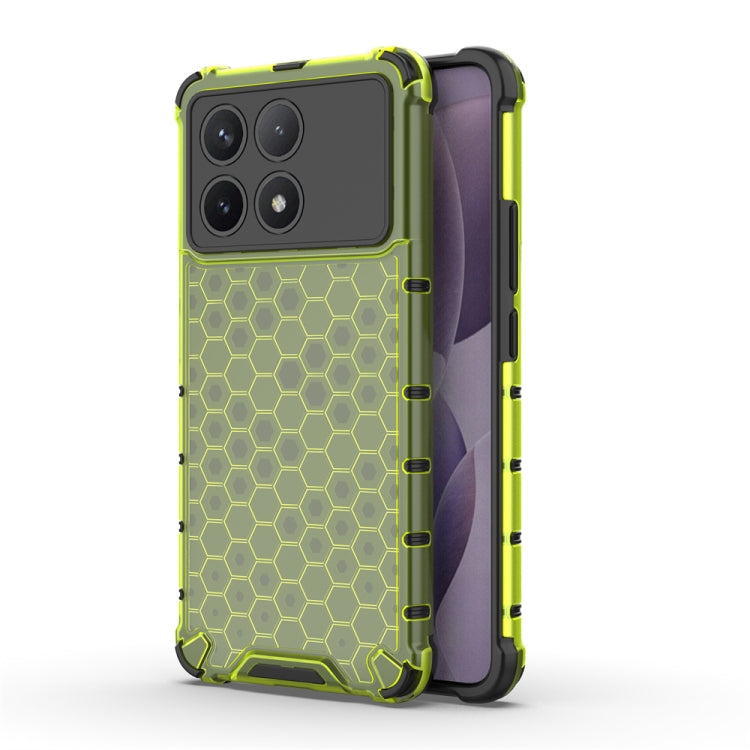 For Redmi K70 Shockproof Honeycomb Phone Case(Green) - Xiaomi Cases by PMC Jewellery | Online Shopping South Africa | PMC Jewellery | Buy Now Pay Later Mobicred