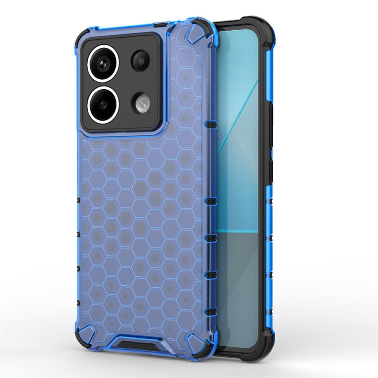 For Xiaomi Poco X6 Shockproof Honeycomb Phone Case(Blue) - Xiaomi Cases by PMC Jewellery | Online Shopping South Africa | PMC Jewellery | Buy Now Pay Later Mobicred