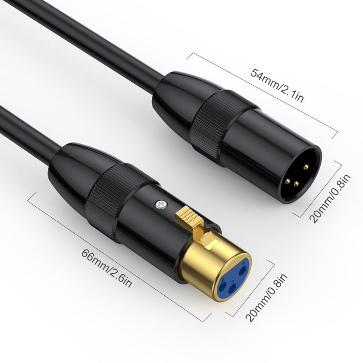 JUNSUNMAY XLR Male to Female Mic Cord 3 Pin Audio Cable Balanced Shielded Cable, Length:5m - Microphone Audio Cable & Connector by JUNSUNMAY | Online Shopping South Africa | PMC Jewellery | Buy Now Pay Later Mobicred