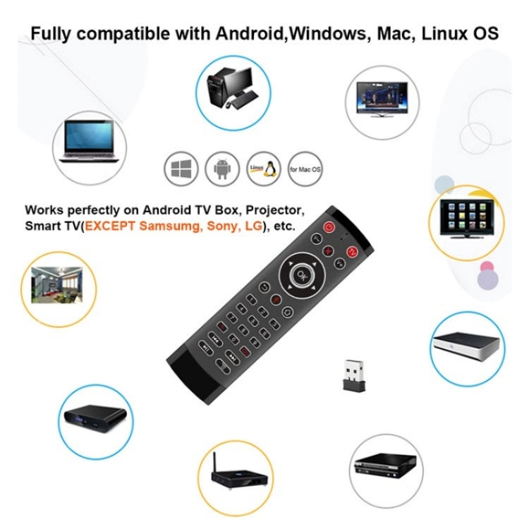 T1-PRO-TV With Microphone Android TV Box 2-Key IR Function Air Mouse Smart Remote Control - TV by PMC Jewellery | Online Shopping South Africa | PMC Jewellery | Buy Now Pay Later Mobicred