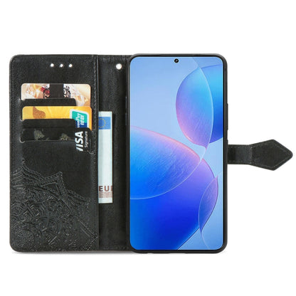 For Xiaomi Redmi K70 Pro Mandala Flower Embossed Leather Phone Case(Black) - K70 Pro Cases by PMC Jewellery | Online Shopping South Africa | PMC Jewellery | Buy Now Pay Later Mobicred