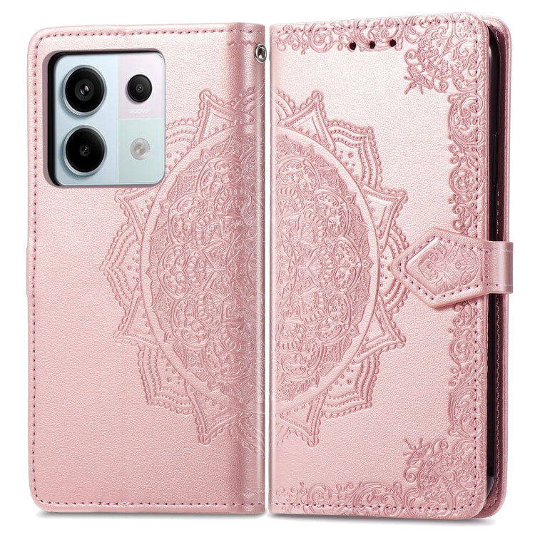 For Xiaomi Redmi Note 13 Pro Mandala Flower Embossed Leather Phone Case(Rose Gold) - Note 13 Pro Cases by PMC Jewellery | Online Shopping South Africa | PMC Jewellery | Buy Now Pay Later Mobicred