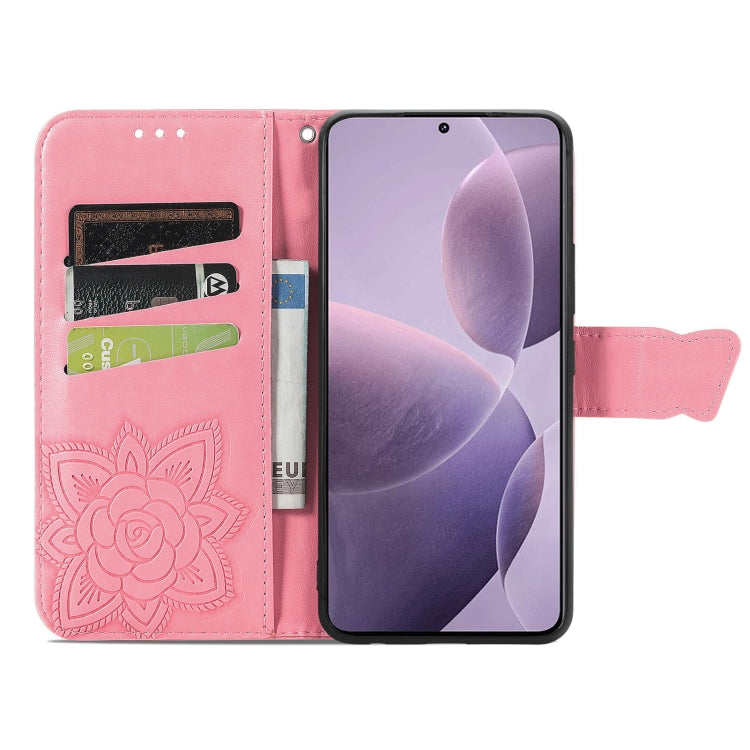 For Xiaomi Redmi K70 Butterfly Love Flower Embossed Leather Phone Case(Pink) - K70 Cases by PMC Jewellery | Online Shopping South Africa | PMC Jewellery | Buy Now Pay Later Mobicred