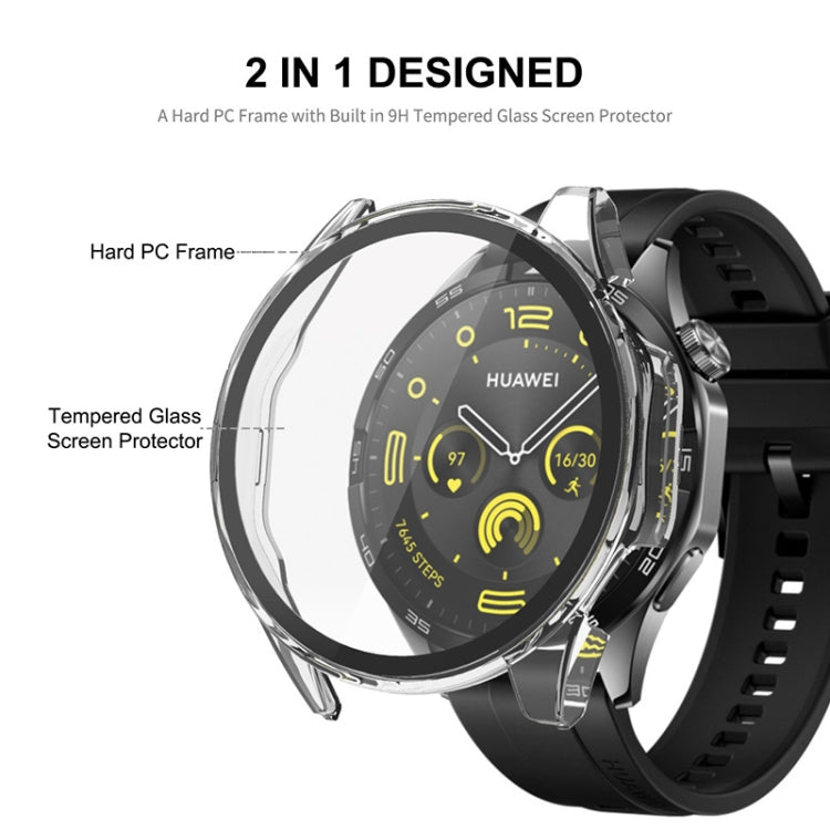 For Huawei Watch GT 4 41mm ENKAY Hat-Prince Full Coverage PC + Tempered Film Integrated Watch Protective Case(Black) - Watch Cases by ENKAY | Online Shopping South Africa | PMC Jewellery | Buy Now Pay Later Mobicred