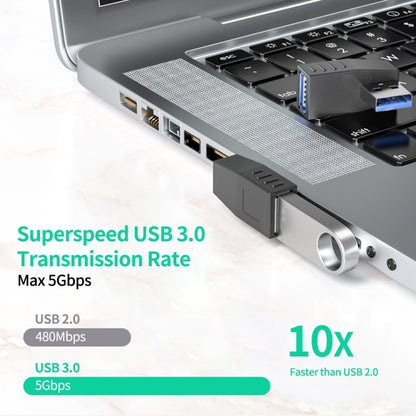 ENKAY USB 3.0 Adapter 90 Degree Angle Male to Female Combo Coupler Extender Connector, Angle:Horizontal Left - USB 3.0 by ENKAY | Online Shopping South Africa | PMC Jewellery | Buy Now Pay Later Mobicred