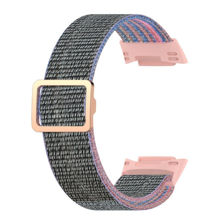 For Fitbit Charge 6 Elastic Nylon Braid Watch Band(Pink) - Watch Bands by PMC Jewellery | Online Shopping South Africa | PMC Jewellery | Buy Now Pay Later Mobicred