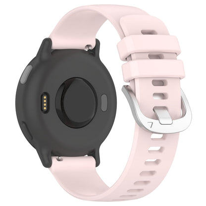 For Garmin Vivoactive 5 Liquid Glossy Silver Buckle Silicone Watch Band(Pink) - Watch Bands by PMC Jewellery | Online Shopping South Africa | PMC Jewellery