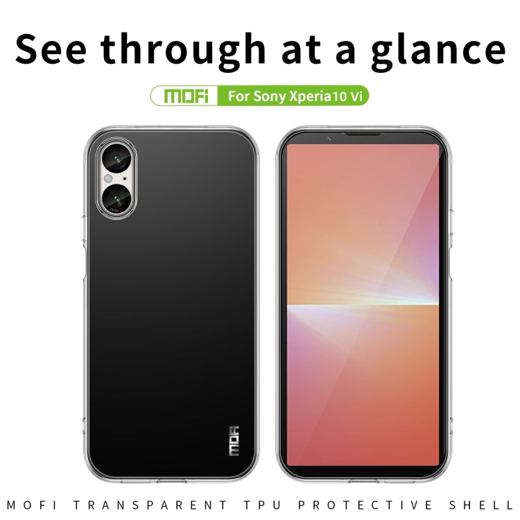 For Sony Xperia 10 VI MOFI Ming Series Ultra-thin TPU Phone Case(Transparent) - Sony Cases by MOFI | Online Shopping South Africa | PMC Jewellery