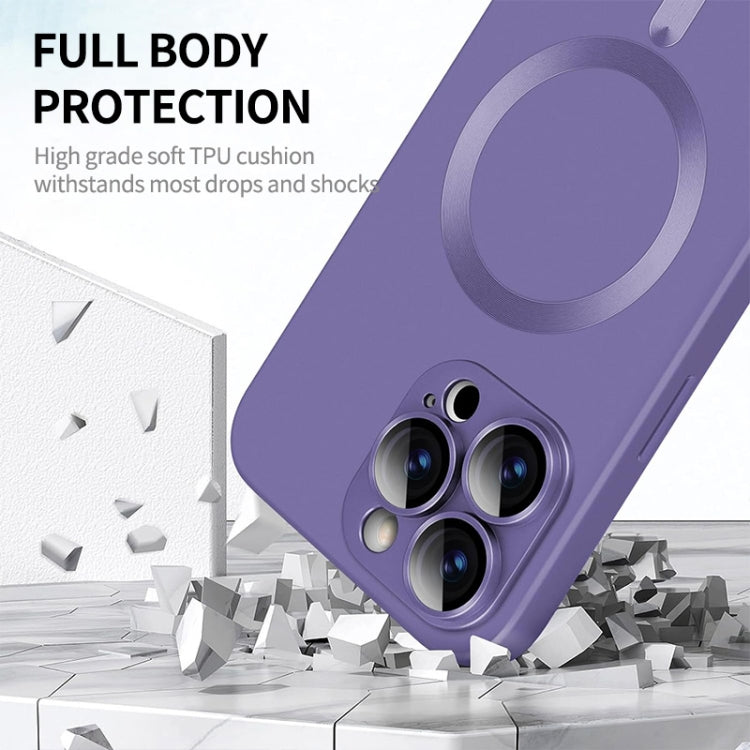 For iPhone 16 Pro Max ENKAY MagSafe Matte TPU Phone Case with Lens Film(Purple) - iPhone 16 Pro Max Cases by ENKAY | Online Shopping South Africa | PMC Jewellery | Buy Now Pay Later Mobicred