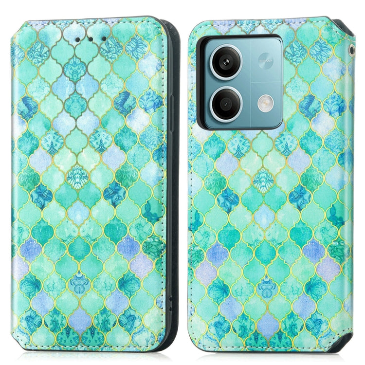 For Xiaomi Redmi Note 13 5G CaseNeo Colorful Magnetic Leather Phone Case(Emeralds) - Note 13 Cases by PMC Jewellery | Online Shopping South Africa | PMC Jewellery | Buy Now Pay Later Mobicred