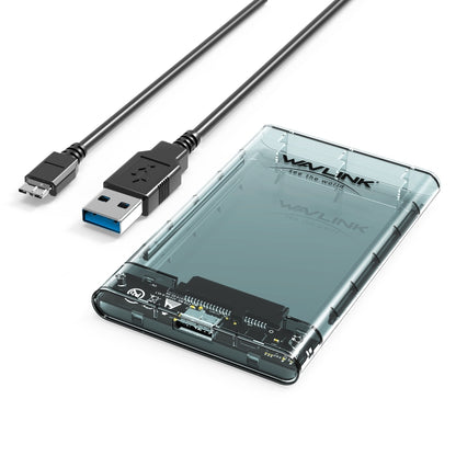 WAVLINK ST239 USB3.0 Transparent SATA External Solid-state SSD 2.5-inch Mobile Hard Disk Case - HDD Enclosure by WAVLINK | Online Shopping South Africa | PMC Jewellery | Buy Now Pay Later Mobicred