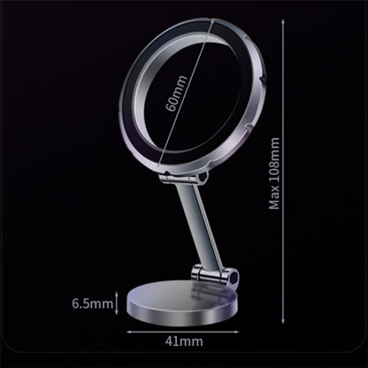 G118 1080-Degree Rotating Folding Magnetic Phone Holder Dashboard Suction Cup Car Mount(Silver) - Car Holders by PMC Jewellery | Online Shopping South Africa | PMC Jewellery | Buy Now Pay Later Mobicred