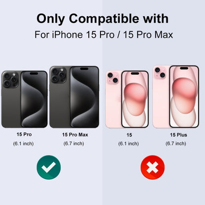 For iPhone 15 Pro / 15 Pro Max NORTHJO Camera Lens Protector Tempered Glass CD Vein Metal Ring Film(Black) - iPhone 15 Pro Tempered Glass by NORTHJO | Online Shopping South Africa | PMC Jewellery