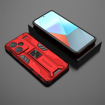 For Redmi Note 13 Pro+ Supersonic Armor PC Hybrid TPU Phone Case(Red) - Note 13 Pro+ Cases by PMC Jewellery | Online Shopping South Africa | PMC Jewellery