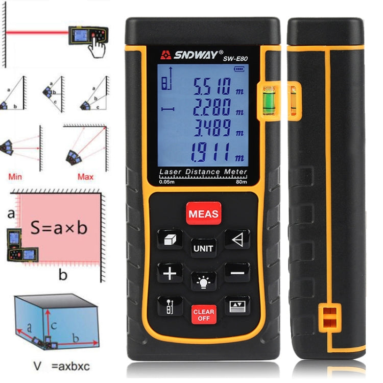 SNDWAY Handheld Laser Range Finder SW-E80 - Laser Rangefinder by SNDWAY | Online Shopping South Africa | PMC Jewellery | Buy Now Pay Later Mobicred