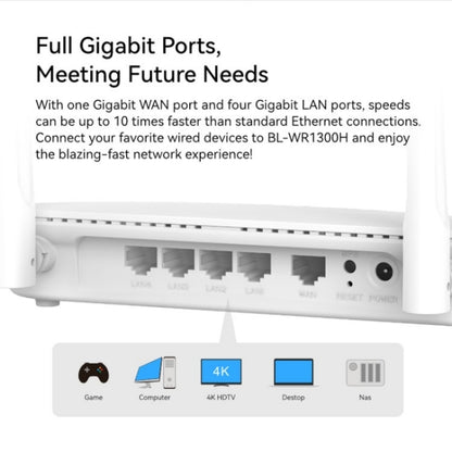 LB-LINK WR1300H Full Gigabit Port 1200M High Speed Dual Band 5G WiFi Repeater Wireless Router - Wireless Routers by LB-LINK | Online Shopping South Africa | PMC Jewellery | Buy Now Pay Later Mobicred