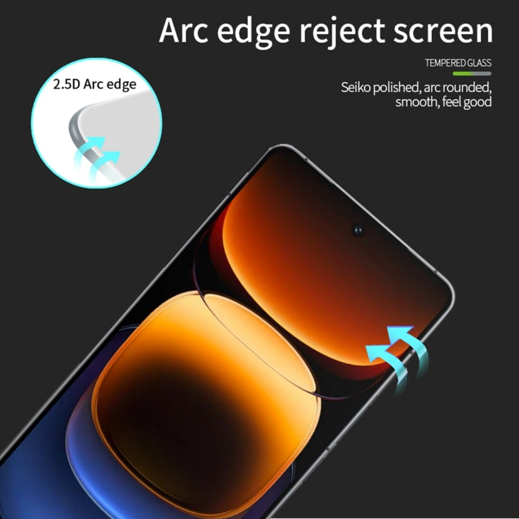 For vivo iQOO 12 MOFI 9H 2.5D Full Screen Tempered Glass Film(Black) - iQOO 12 Tempered Glass by MOFI | Online Shopping South Africa | PMC Jewellery