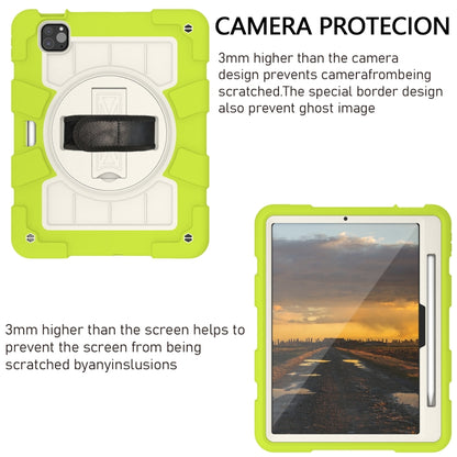 For iPad Pro 11 2024 Silicone Hybrid PC Shockproof Tablet Case with Shoulder Strap(Love Birds Green) - iPad Pro 11 2024 Cases by PMC Jewellery | Online Shopping South Africa | PMC Jewellery | Buy Now Pay Later Mobicred