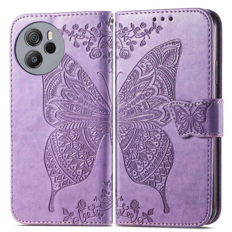 For Blackview Shark 8 Butterfly Love Flower Embossed Leather Phone Case(Light Purple) - More Brand by PMC Jewellery | Online Shopping South Africa | PMC Jewellery | Buy Now Pay Later Mobicred