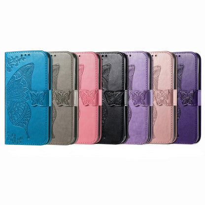 For Blackview A96 Butterfly Love Flower Embossed Leather Phone Case(Dark Purple) - More Brand by PMC Jewellery | Online Shopping South Africa | PMC Jewellery | Buy Now Pay Later Mobicred