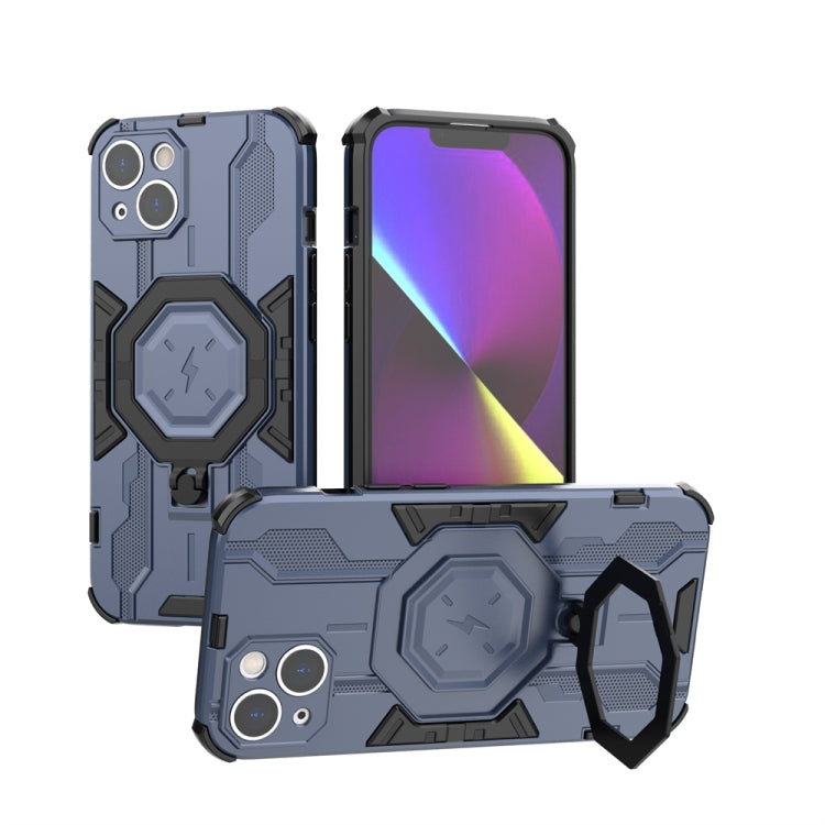 For iPhone 14 MagSafe Supersonic Armor Holder PC Hybrid TPU Phone CaseBlue) - iPhone 14 Cases by PMC Jewellery | Online Shopping South Africa | PMC Jewellery