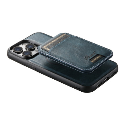 For iPhone 13 Suteni H15 MagSafe Oil Eax Leather Detachable Wallet Back Phone Case(Blue) - iPhone 13 Cases by Suteni | Online Shopping South Africa | PMC Jewellery | Buy Now Pay Later Mobicred