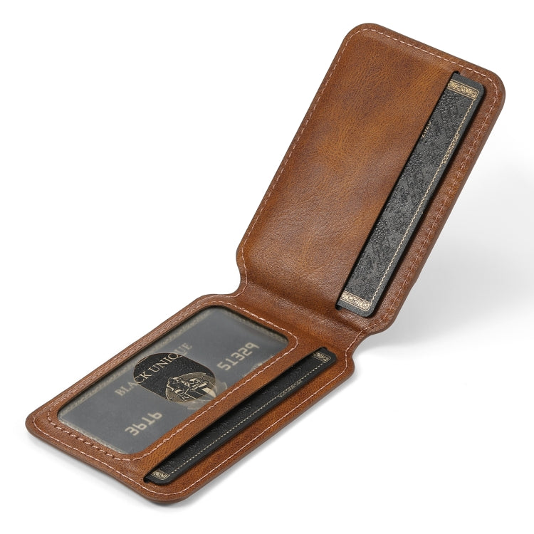 For iPhone 14 Pro Suteni H15 MagSafe Oil Eax Leather Detachable Wallet Back Phone Case(Brown) - iPhone 14 Pro Cases by Suteni | Online Shopping South Africa | PMC Jewellery | Buy Now Pay Later Mobicred