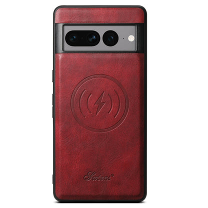 For Google Pixel 7 Pro Suteni H15 Oil Eax Leather Detachable Wallet Back Phone Case(Red) - Google Cases by Suteni | Online Shopping South Africa | PMC Jewellery | Buy Now Pay Later Mobicred