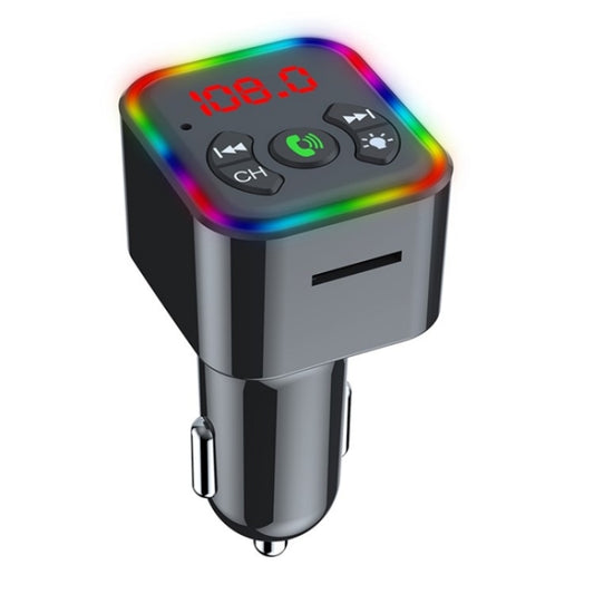 Colorful light Car Hands-free Call Bluetooth Receiver Support U Disk MP3 Player - Bluetooth Car Kits by PMC Jewellery | Online Shopping South Africa | PMC Jewellery | Buy Now Pay Later Mobicred