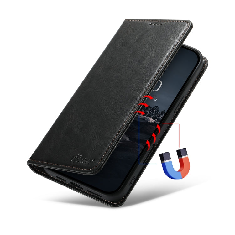 For iPhone 16 Pro Suteni J02 Oil Wax Wallet Leather Phone Case(Black) - iPhone 16 Pro Cases by Suteni | Online Shopping South Africa | PMC Jewellery | Buy Now Pay Later Mobicred