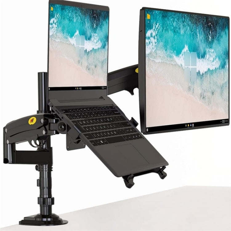 NORTH BAYOU NB H180 FP-2 Laptop Gas Spring Full Motion Dual Arm Clamp 22 - 32 inch LCD TV Monitor Desk Holder - Laptop Stand by PMC Jewellery | Online Shopping South Africa | PMC Jewellery | Buy Now Pay Later Mobicred