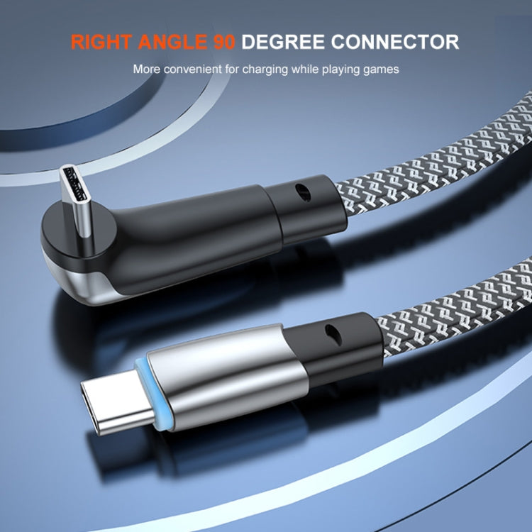 ENKAY PD30W Elbow Type-C to 8 Pin Fast Charging Data Braid Cable with Indicator Light, Length:2m - 2 in 1 Cable by ENKAY | Online Shopping South Africa | PMC Jewellery | Buy Now Pay Later Mobicred