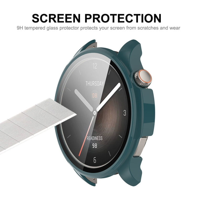 For Amazfit Balance A2286 ENKAY Hat-Prince Full Coverage Tempered Glass Film Integrated PC Watch Case(Transparent) - Watch Cases by ENKAY | Online Shopping South Africa | PMC Jewellery | Buy Now Pay Later Mobicred