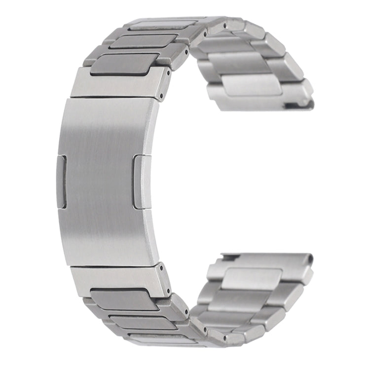 For Huawei Watch GT4 46mm H-Shaped Folding Buckle Stainless Steel Metal Watch Band(Silver) - Watch Bands by PMC Jewellery | Online Shopping South Africa | PMC Jewellery