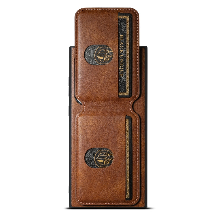 For Samsung Galaxy S24+ 5G Suteni H02 Leather Wallet Stand Back Phone Case(Brown) - Galaxy S24+ 5G Cases by Suteni | Online Shopping South Africa | PMC Jewellery | Buy Now Pay Later Mobicred