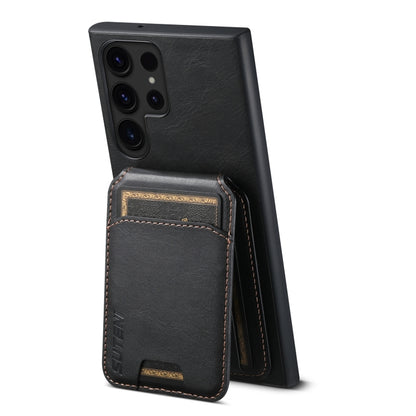 For Samsung Galaxy S24 Ultra Suteni H02 Leather Wallet Stand Back Phone Case(Black) - Galaxy S24 Ultra 5G Cases by Suteni | Online Shopping South Africa | PMC Jewellery | Buy Now Pay Later Mobicred