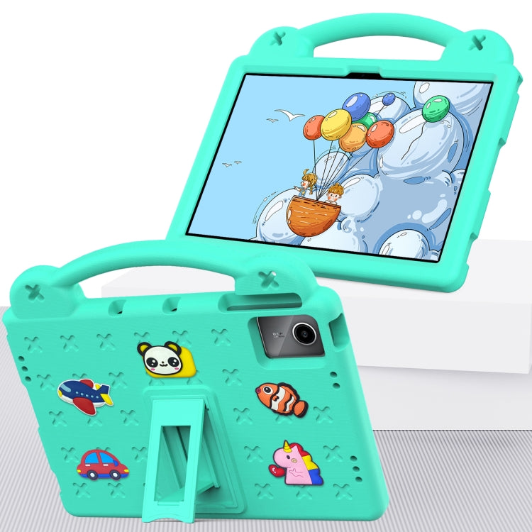 For Lenovo Tab M11 / Xiaoxin Pad 2024 Handle Kickstand Children EVA Shockproof Tablet Case(Mint Green) - Lenovo by PMC Jewellery | Online Shopping South Africa | PMC Jewellery | Buy Now Pay Later Mobicred