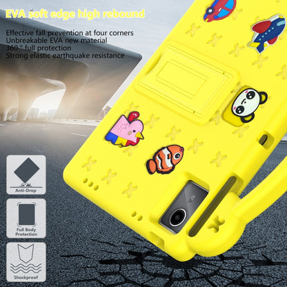 For Lenovo Tab M11 / Xiaoxin Pad 2024 Handle Kickstand Children EVA Shockproof Tablet Case(Yellow) - Lenovo by PMC Jewellery | Online Shopping South Africa | PMC Jewellery | Buy Now Pay Later Mobicred