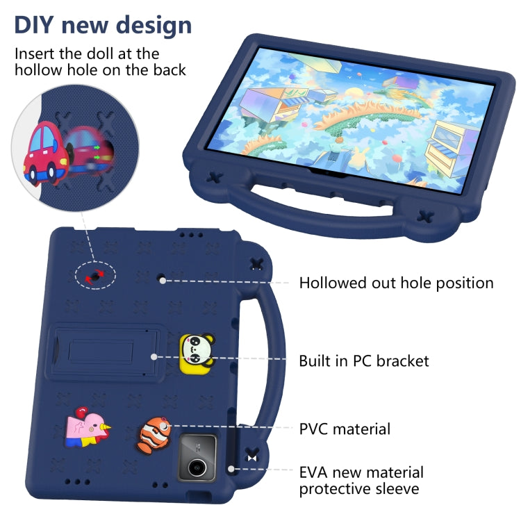 For Lenovo Tab M11 / Xiaoxin Pad 2024 Handle Kickstand Children EVA Shockproof Tablet Case(Navy Blue) - Lenovo by PMC Jewellery | Online Shopping South Africa | PMC Jewellery | Buy Now Pay Later Mobicred