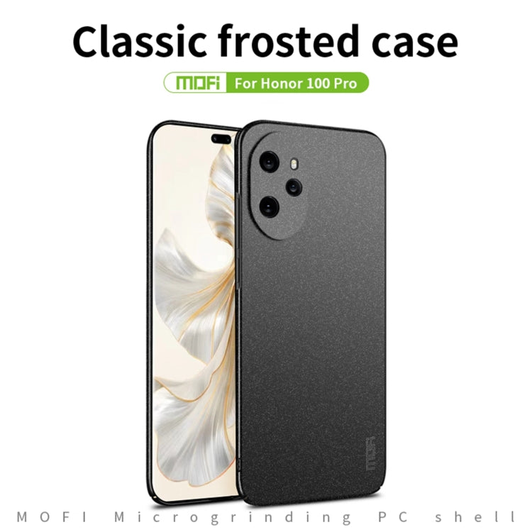 For Honor 100 Pro MOFI Fandun Series Frosted PC Ultra-thin All-inclusive Phone Case(Blue) - Honor Cases by MOFI | Online Shopping South Africa | PMC Jewellery