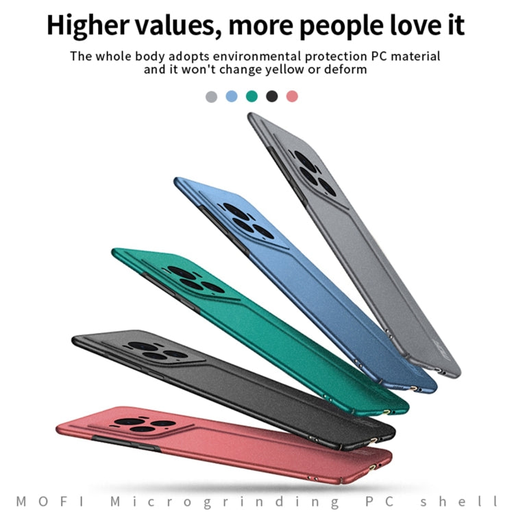 For Honor Magic6 Ultimate MOFI Fandun Series Frosted PC Ultra-thin All-inclusive Phone Case(Green) - Honor Cases by MOFI | Online Shopping South Africa | PMC Jewellery | Buy Now Pay Later Mobicred