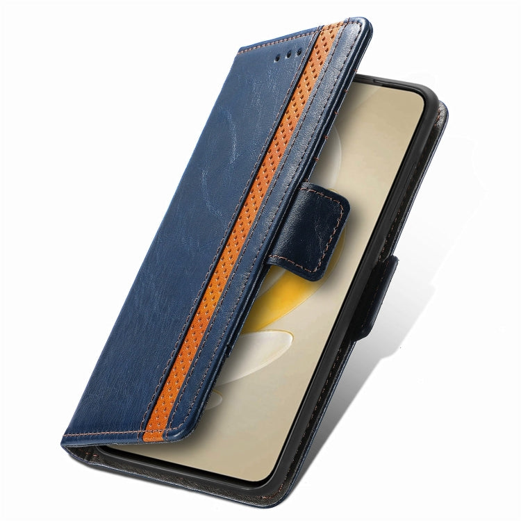 For vivo X100 Pro CaseNeo Splicing Dual Magnetic Buckle Leather Phone Case(Blue) - X100 Pro Cases by imak | Online Shopping South Africa | PMC Jewellery | Buy Now Pay Later Mobicred