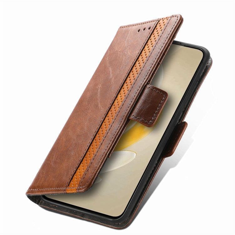 For vivo X100 Pro CaseNeo Splicing Dual Magnetic Buckle Leather Phone Case(Brown) - X100 Pro Cases by imak | Online Shopping South Africa | PMC Jewellery | Buy Now Pay Later Mobicred