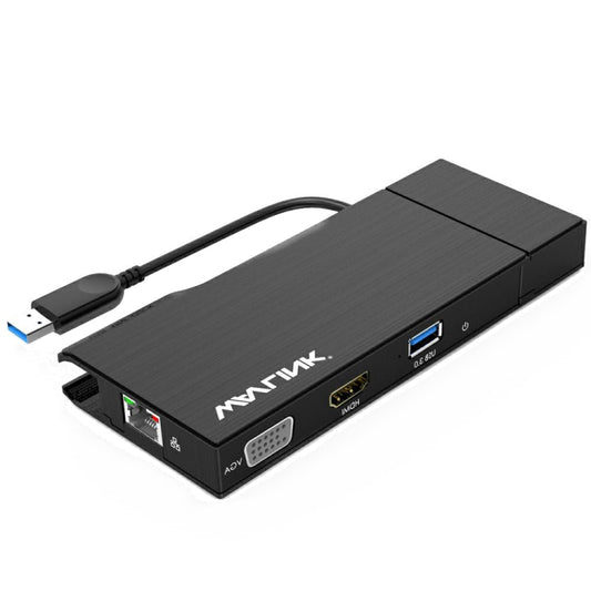 WAVLINK WL-UG39DH2 USB3.0 to HD / VGA / Gigabit Ethernet Splitter Adapter - USB 3.0 HUB by WAVLINK | Online Shopping South Africa | PMC Jewellery | Buy Now Pay Later Mobicred