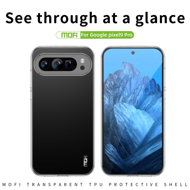 For Google Pixel 9 Pro MOFI Ming Series Transparent Ultra-thin TPU Phone Case(Transparent) - Google Cases by MOFI | Online Shopping South Africa | PMC Jewellery