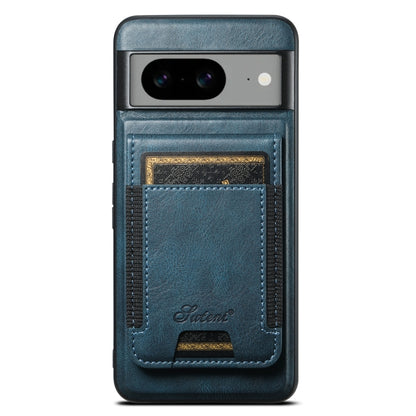 For Google Pixel 7 Suteni H17 Oil Eax Leather Detachable Wallet Phone Case(Blue) - Google Cases by Suteni | Online Shopping South Africa | PMC Jewellery | Buy Now Pay Later Mobicred