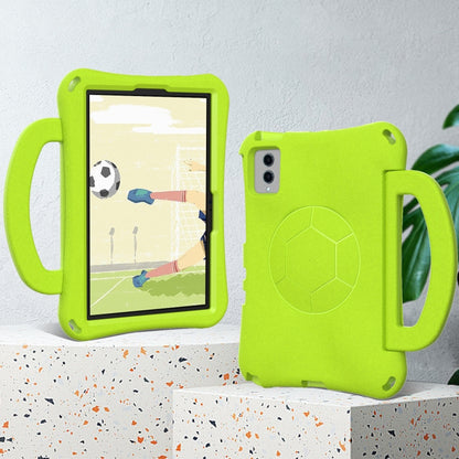 For Samsung Galaxy Tab S9 FE 11 X510 2023 Handle Football Shaped EVA Shockproof Tablet Case(Grass Green) - Galaxy Tab S9 FE by PMC Jewellery | Online Shopping South Africa | PMC Jewellery | Buy Now Pay Later Mobicred